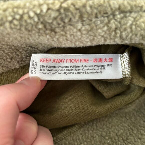 Free People Blue Monday Fleece Color Block Pullover Sweatshirt SZ Med OVERSIZED - Picture 4 of 4